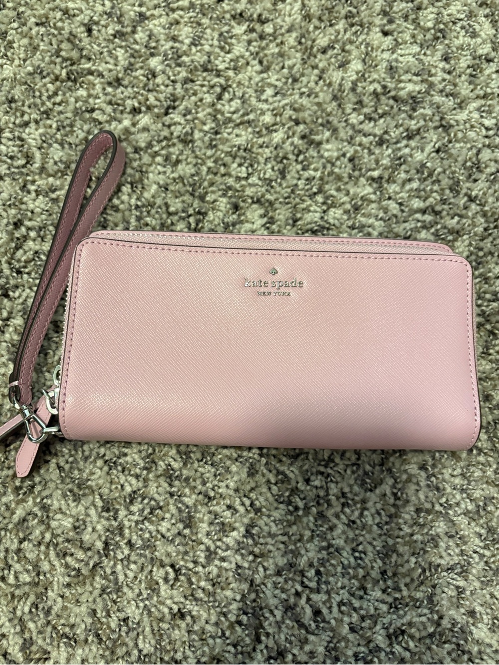 kate spade Blush Pink Saffiano Wristlet Wallet